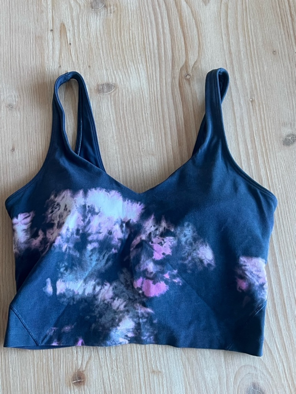 lululemon Align Cropped Tank Navy/Pink Tie-Dye NWOT Sz 8